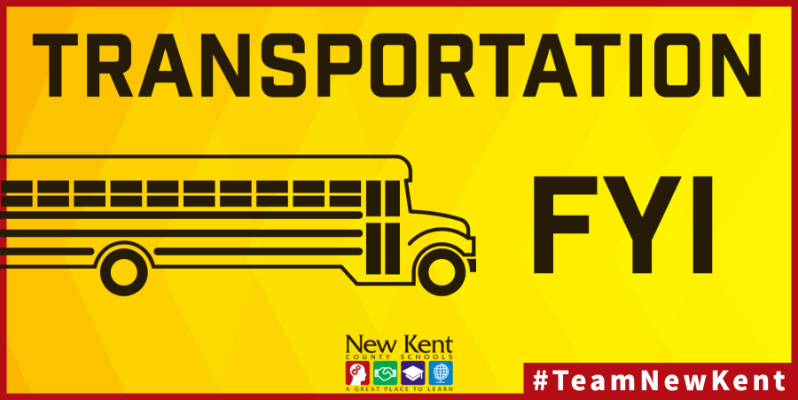 Graphic with a school bus states Transportation FYI